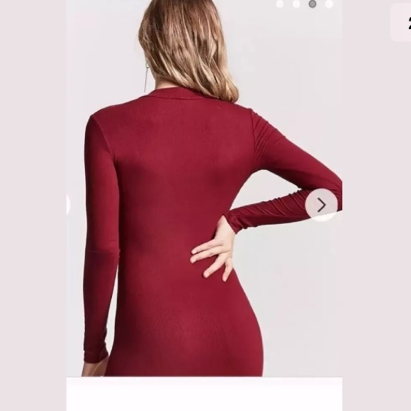 Forever 21 cutout bodycon ribbed dress - Picture 2 of 6